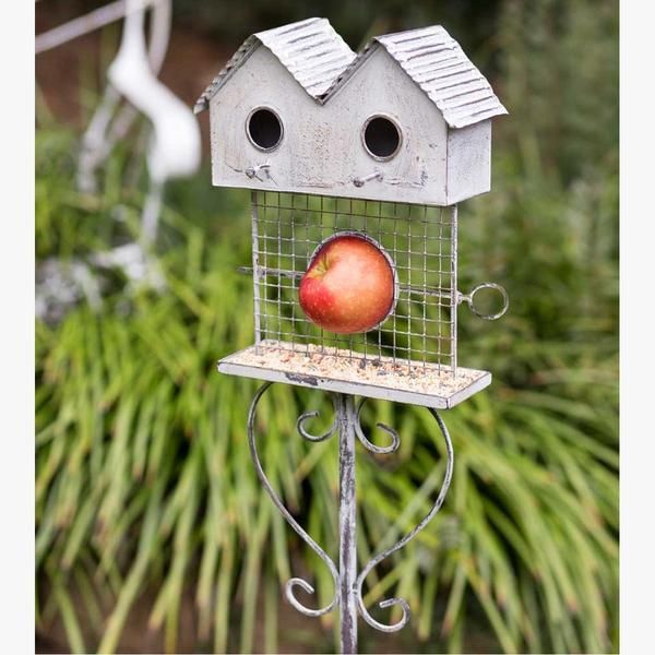 Garden Birdhouse Stakes