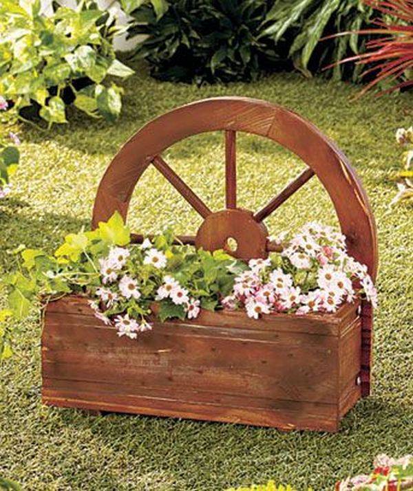 19 Wagon Wheel Garden Planters Ideas To Try This Year SharonSable