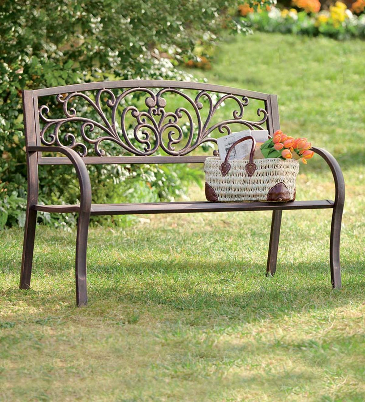 Pineapple Metal Garden Bench