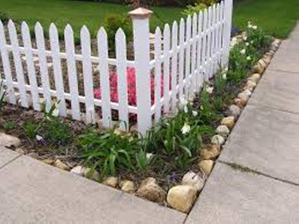 Ashley Vinyl Corner Picket Fence Garden Fencing Backyard