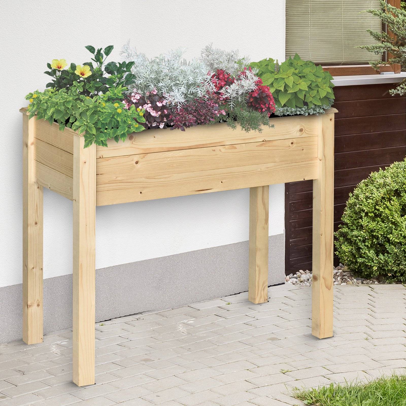 Small Rectangle Cedar Wood Knoxville Planter