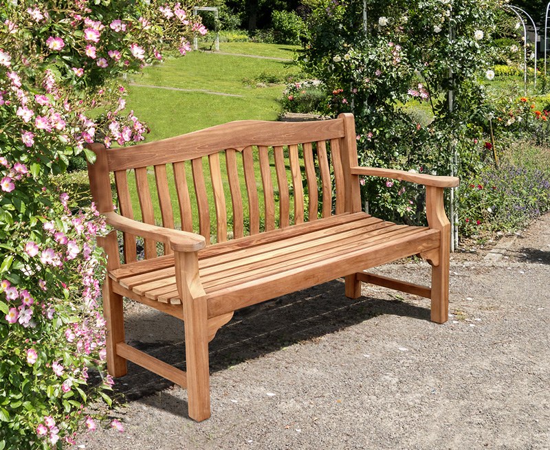 Westminster Flat Arm Teak Bench