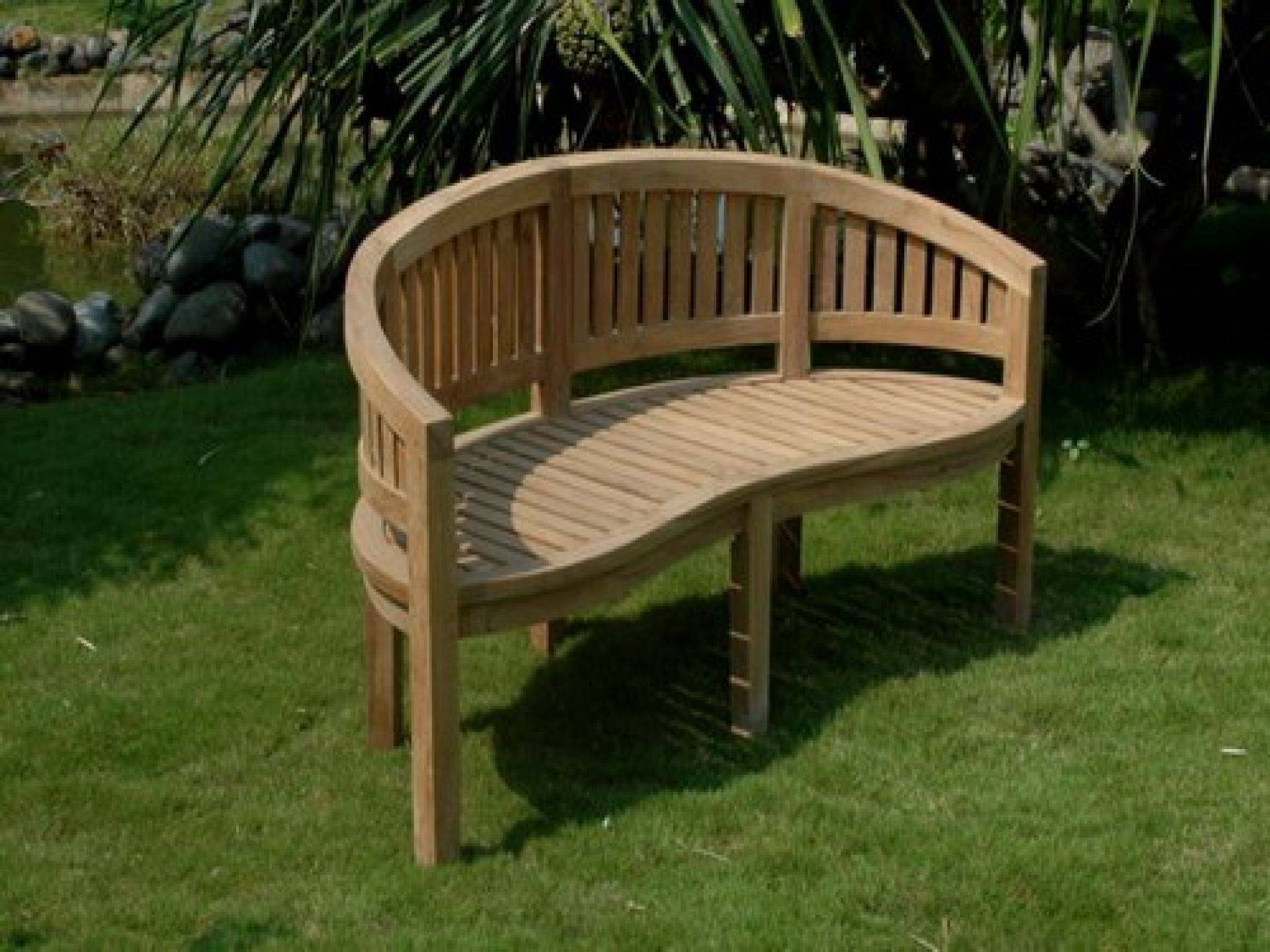 Tyrie Glenham Teak Curved Garden Bench Seat