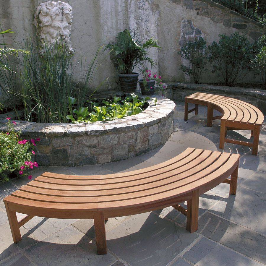 Connaught Teak Curved Garden Bench