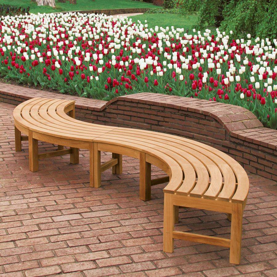 Teak Bench Outdoor Curved Teak Garden Bench Bali