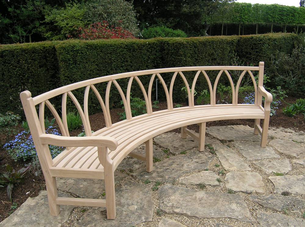 Curved Bench Diy Bench Outdoor
