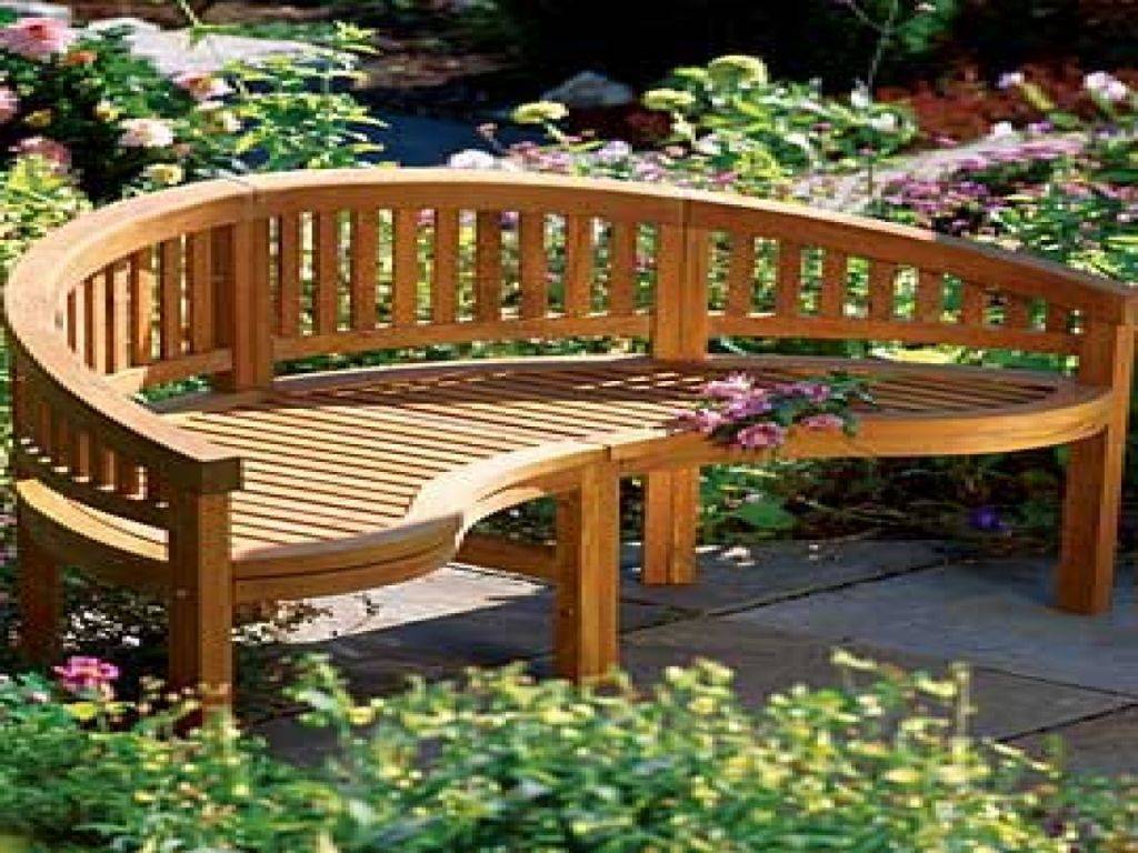 Curved Metal Outdoor Benches