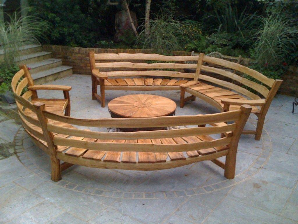 Curved Scroll Bench Curved Outdoor Benches