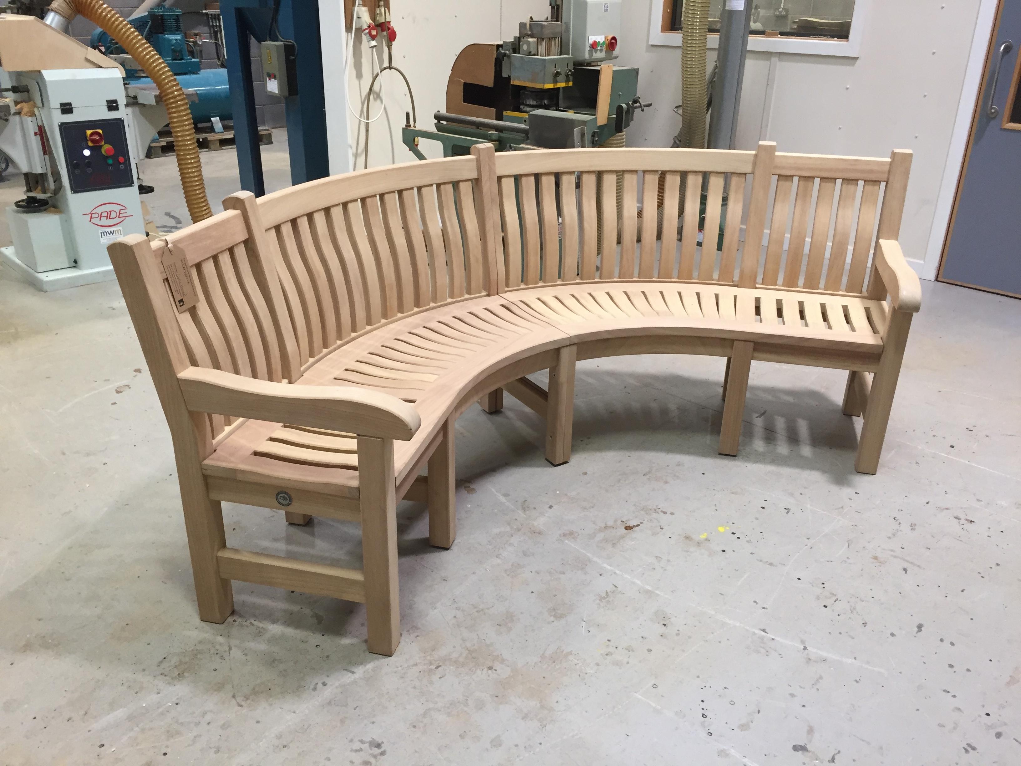 Curved Wooden Garden Benches