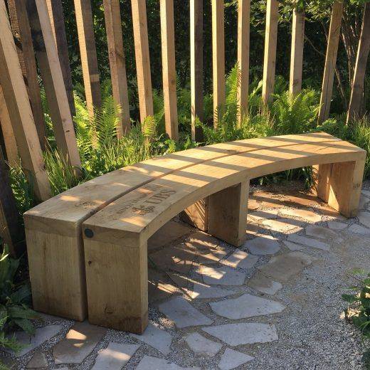 Curved Wooden Garden Benches