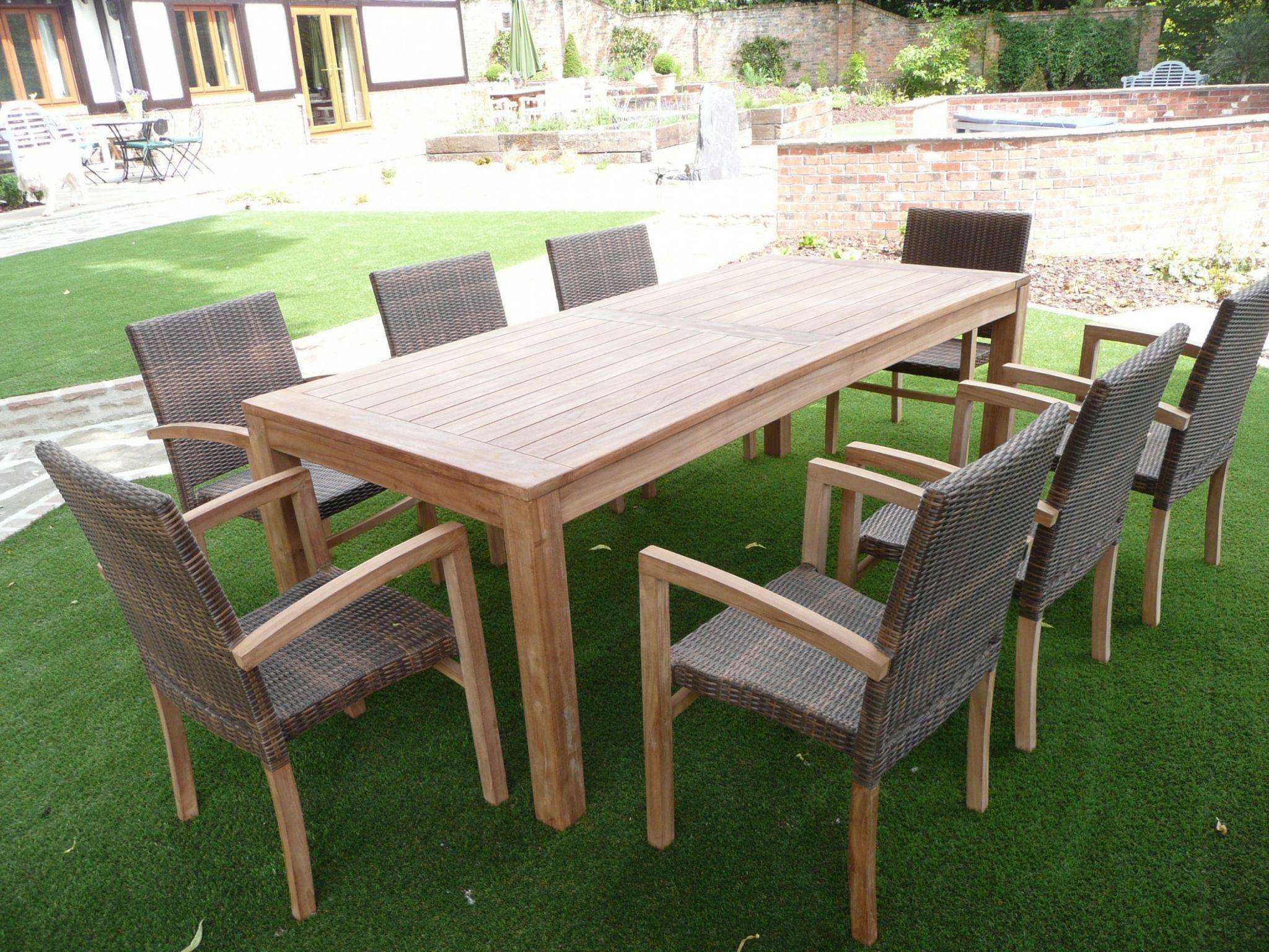 Teak Outdoor Porch Coffee Table Backyard Patio Furniture