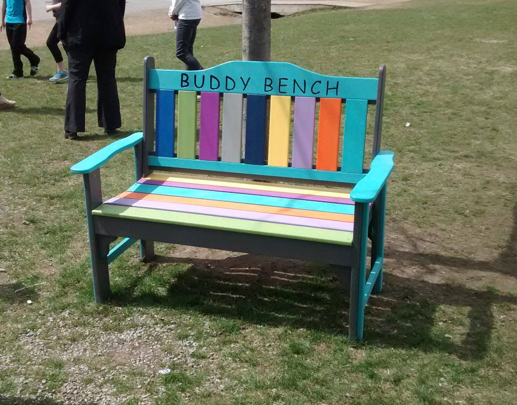 Me Red And White Cement Garden Bench Size