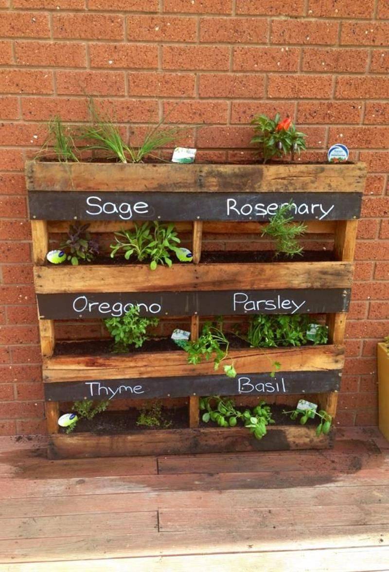 Pallet Herb Vertical Planter Pallets Garden