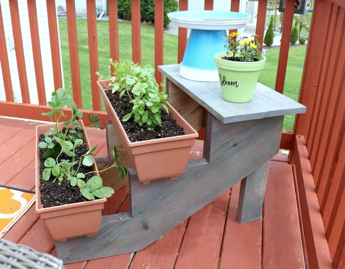 An Outdoor Tiered Planter Tiered Planter