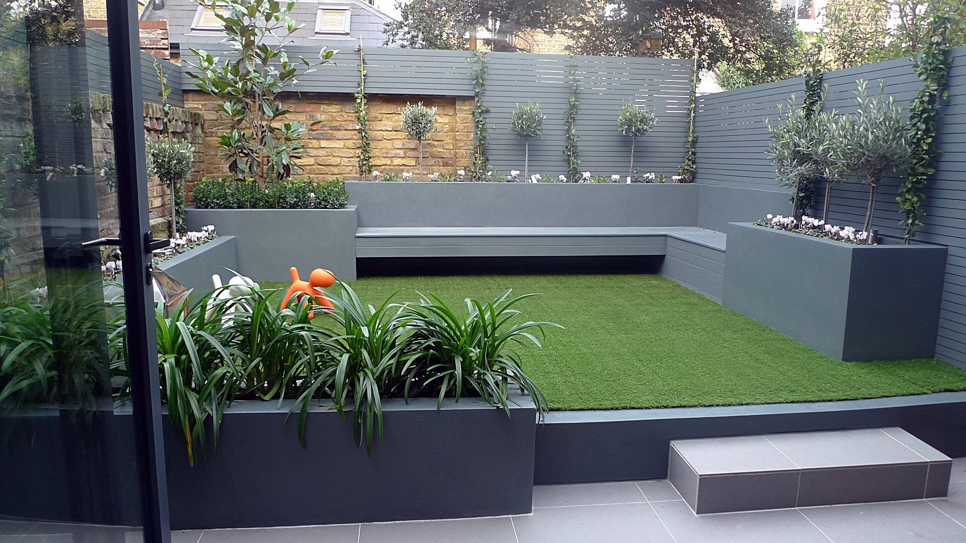 Classic Natural Granite Grey Stone Bench Large Garden Benches