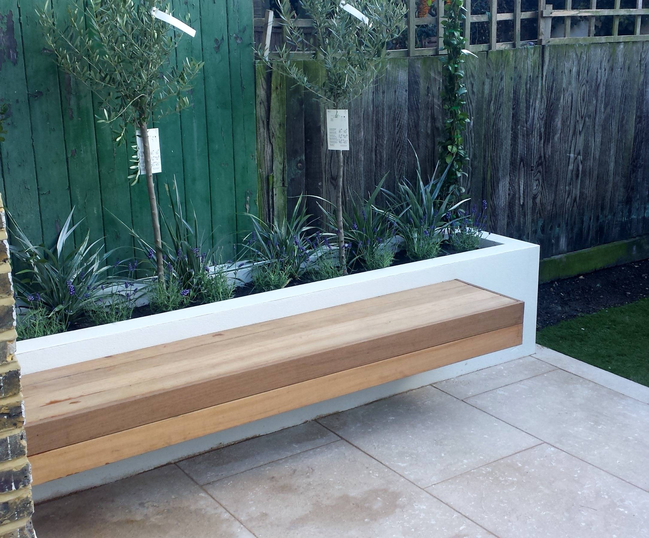 Grey Seater Garden Bench Wooden