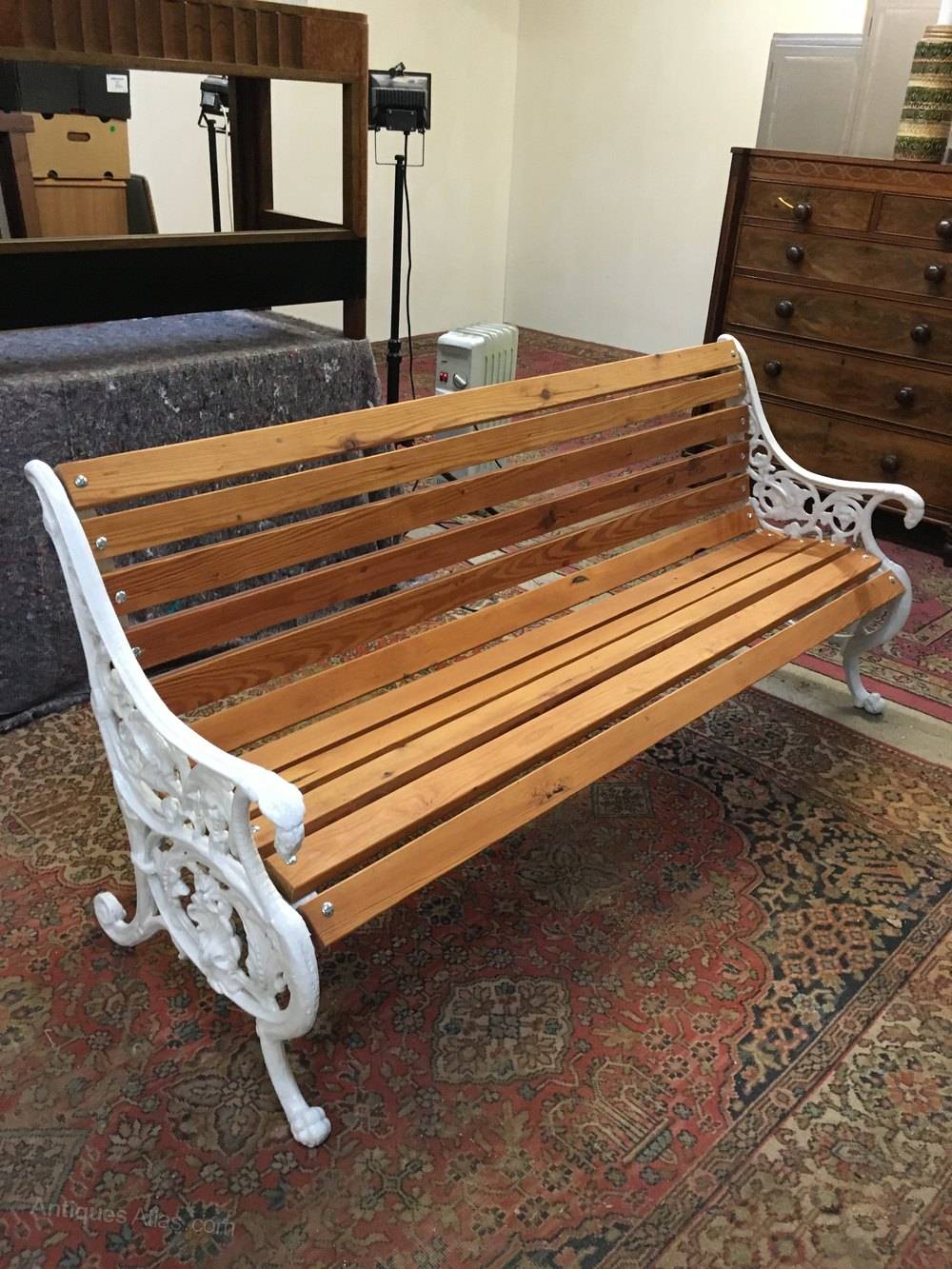 Antiques Atlas Rare Cast Iron Garden Bench