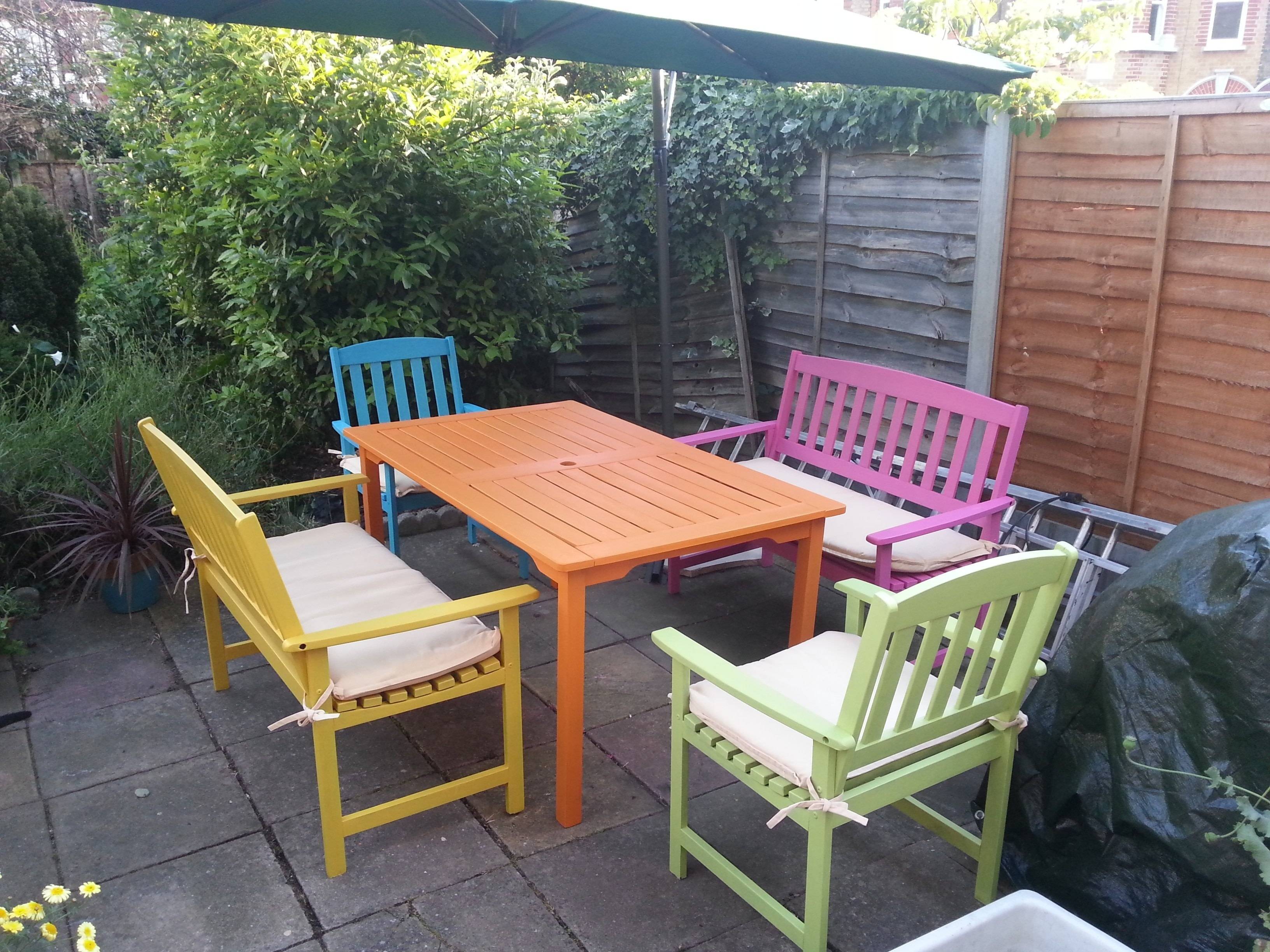 Awesome Furniture Ideas Garden Painted Garden Furniture