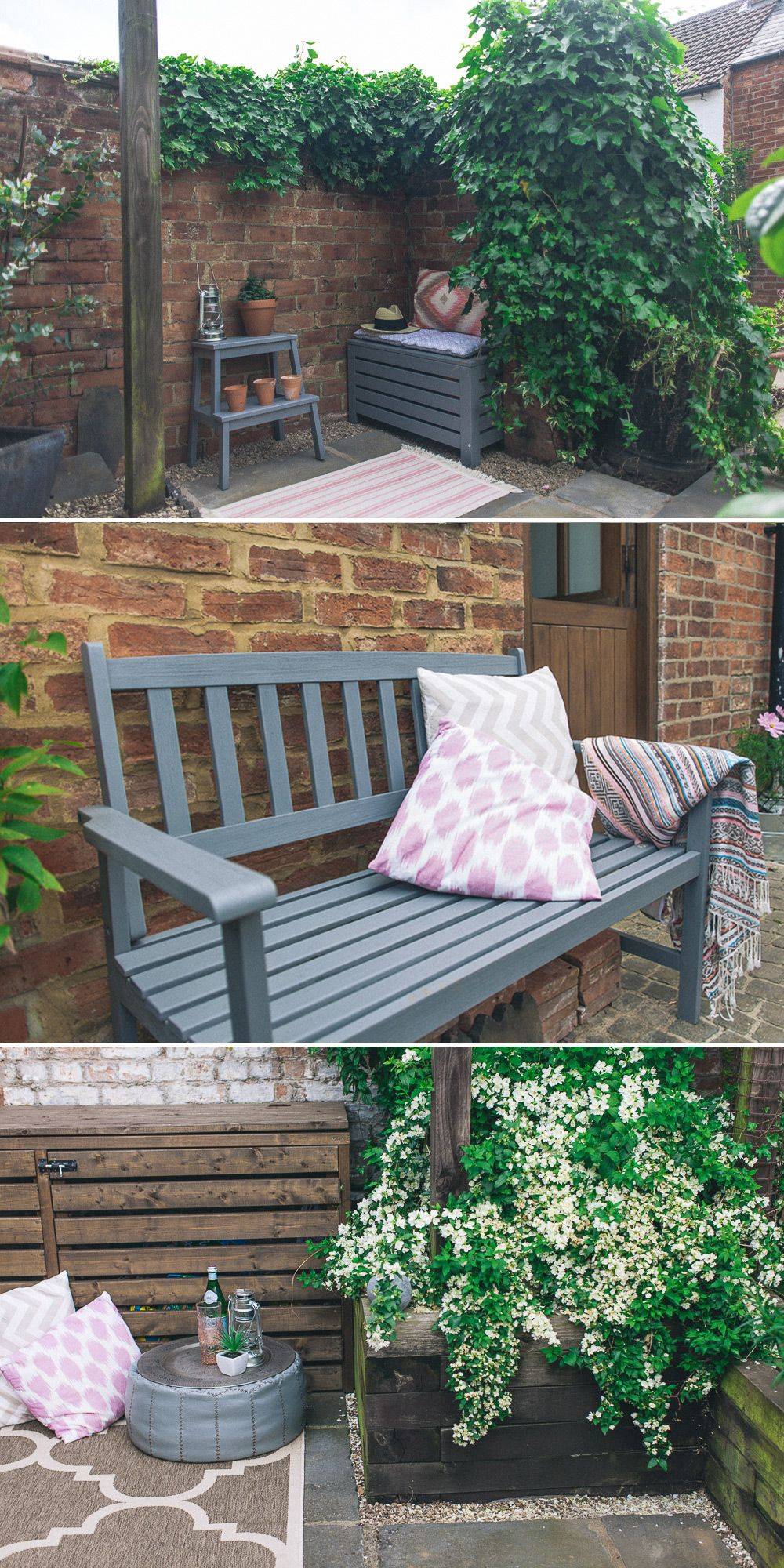 My Painstakingly Painted Garden Furniture