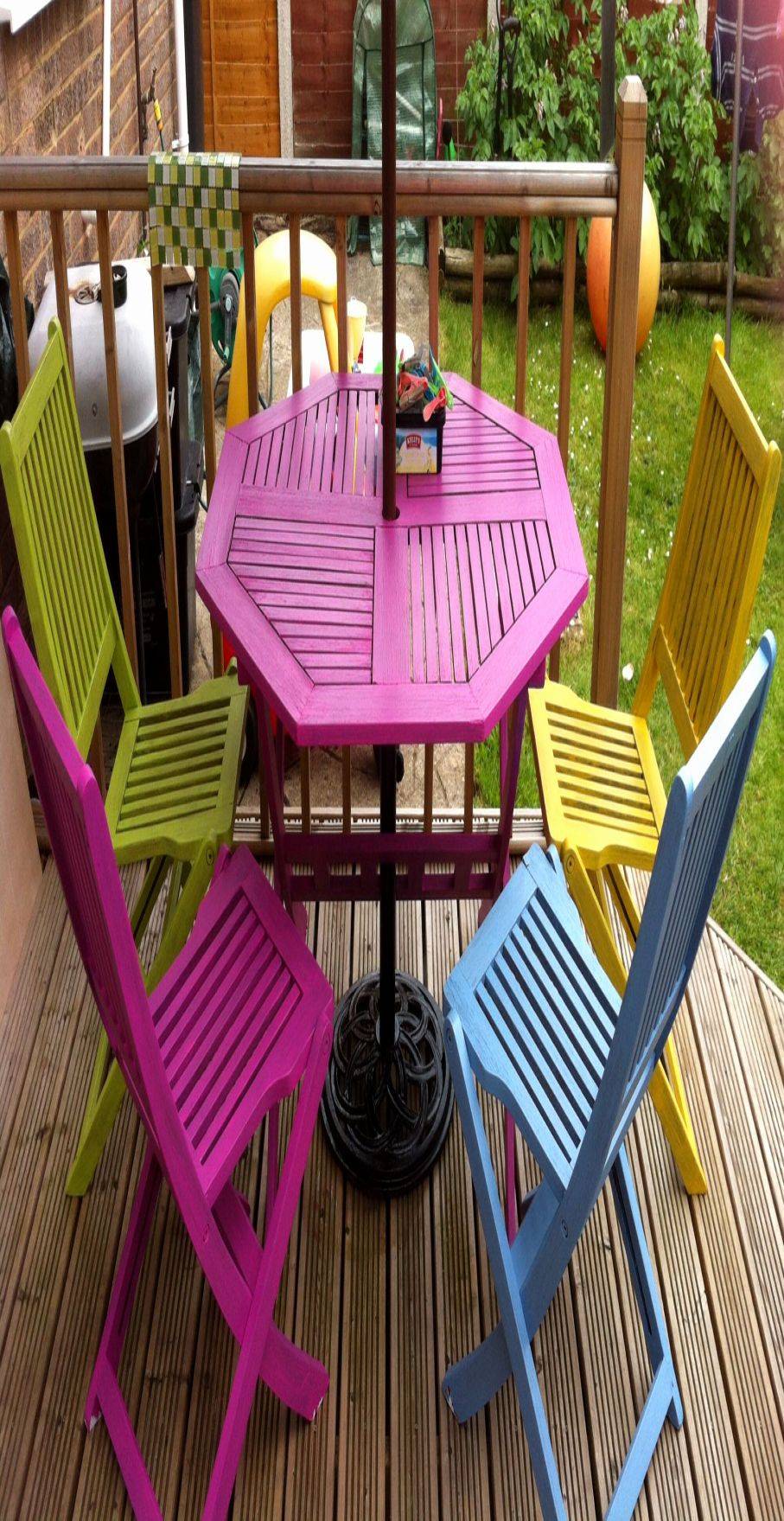 24 Painted Garden Furniture Ideas To Consider SharonSable