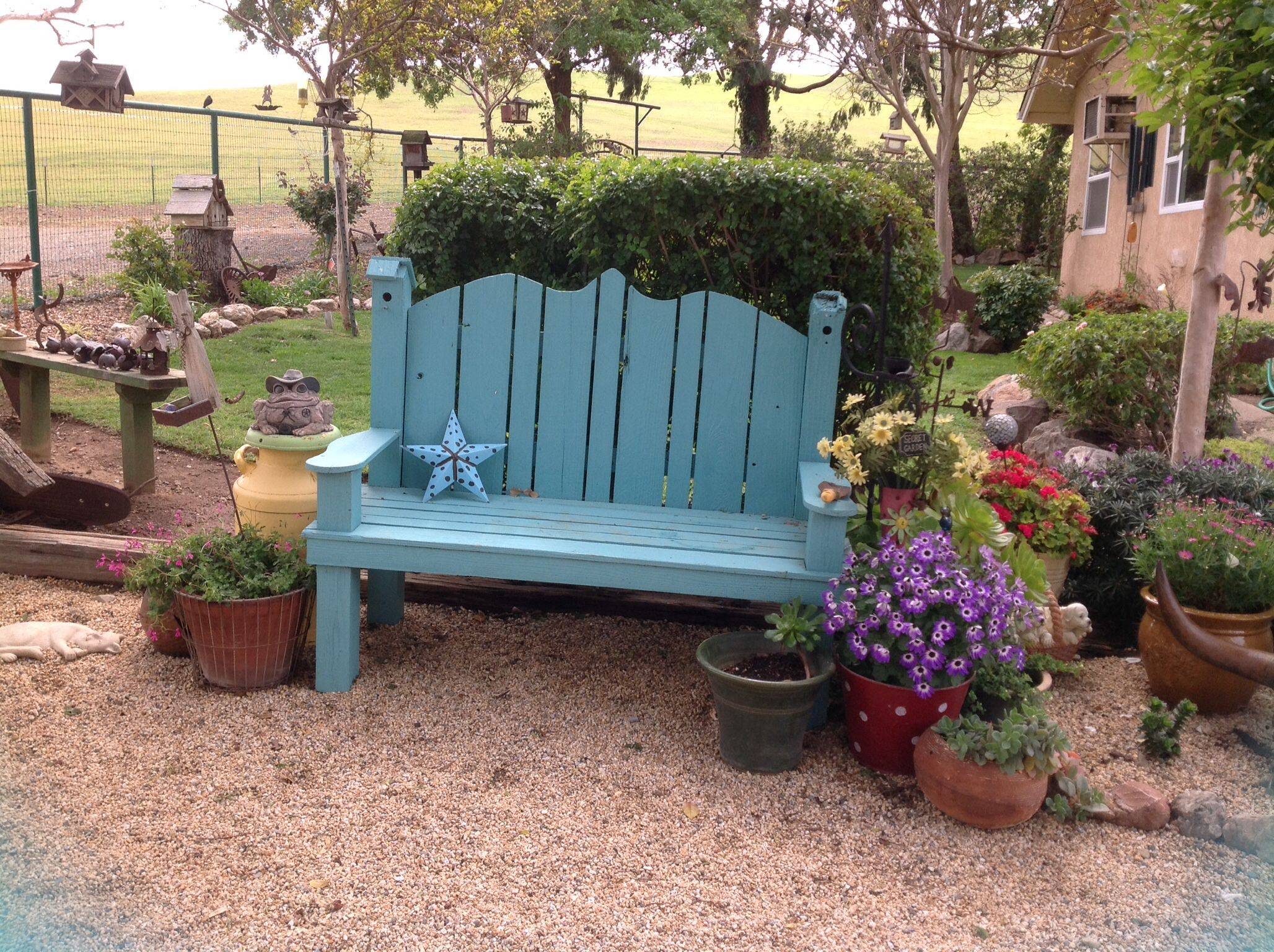 Hand Painted Mini Garden Bench