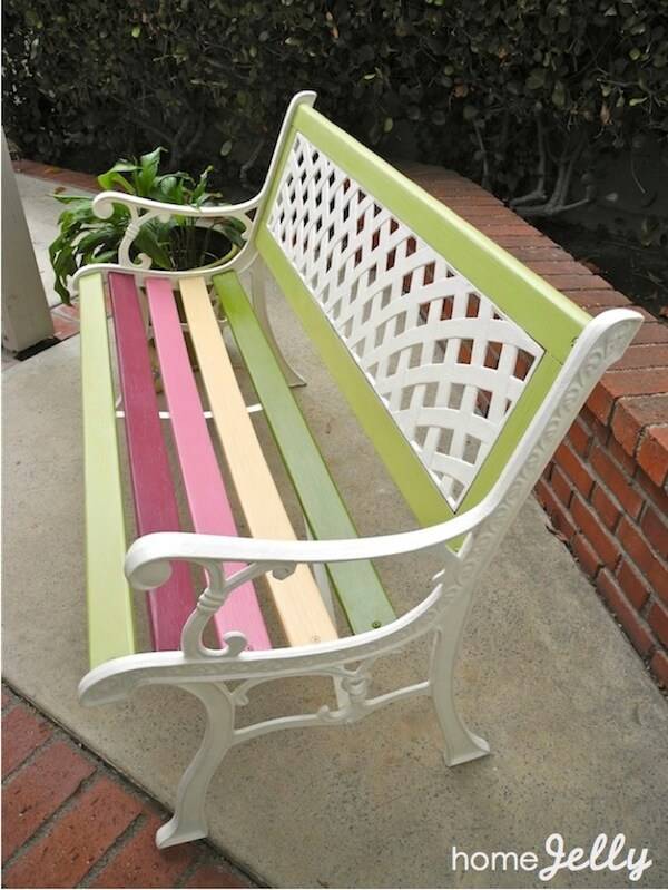 Painted Old Bench