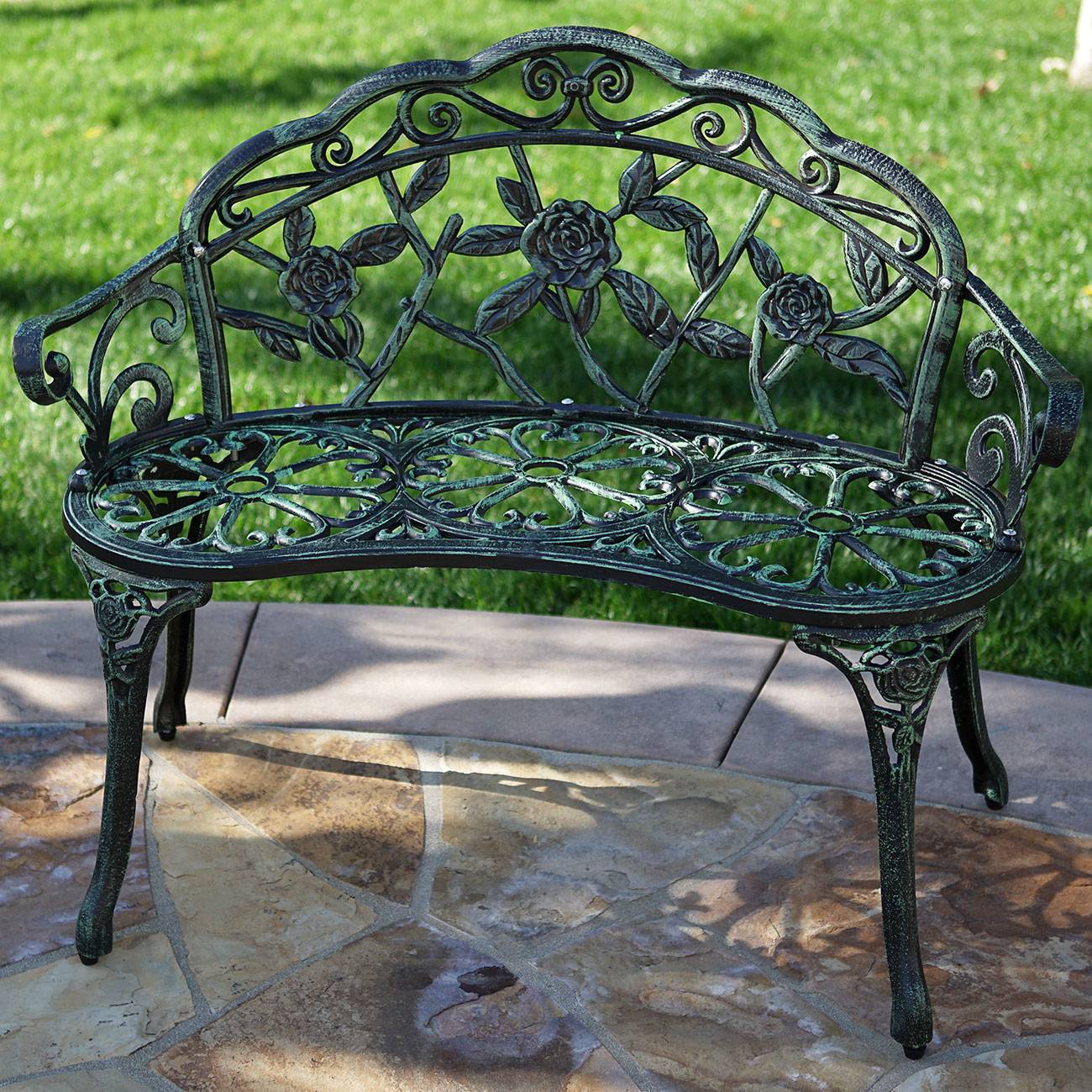 A Victorian Cast Iron Garden Bench