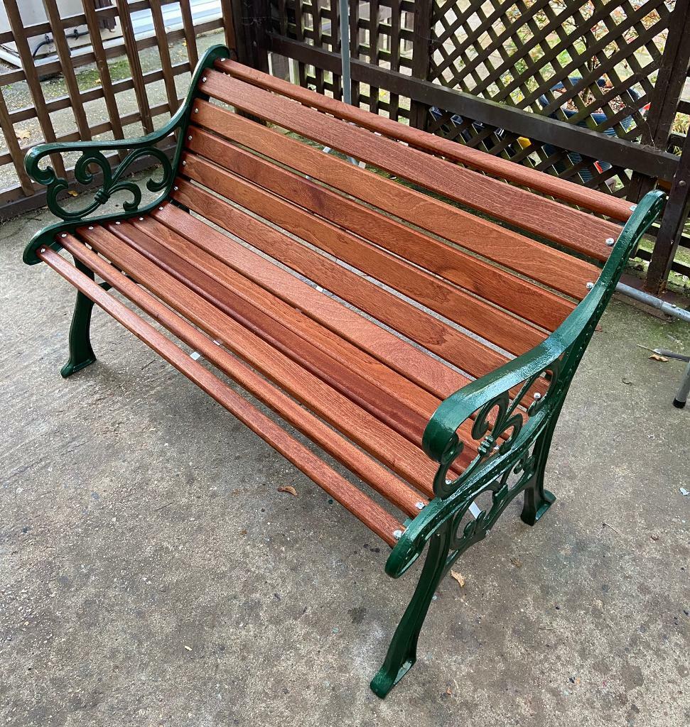 Costway Patio Park Garden Bench Porch Path Chair Furniture Cast Iron