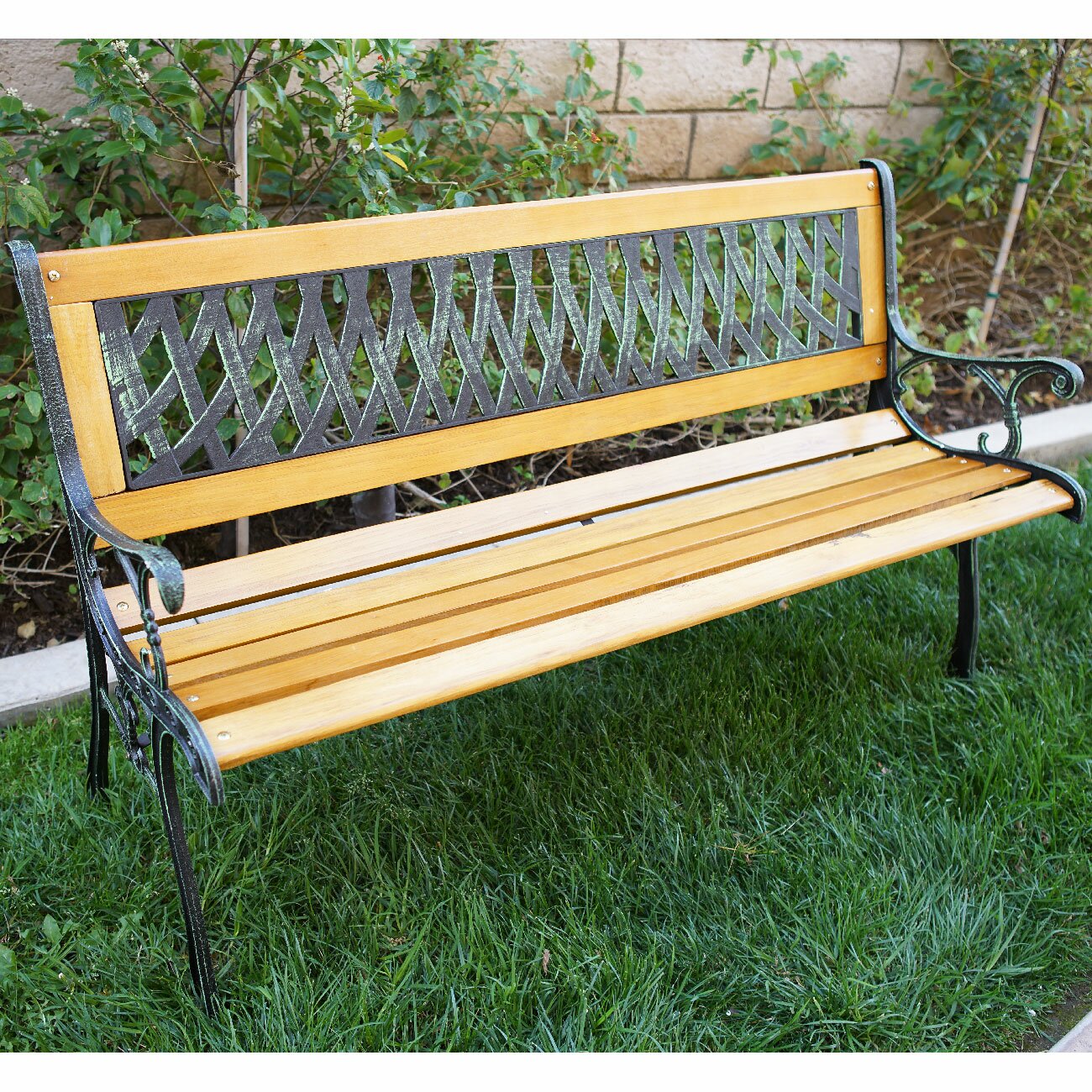 Vintage Cast Iron Angel Garden Bench