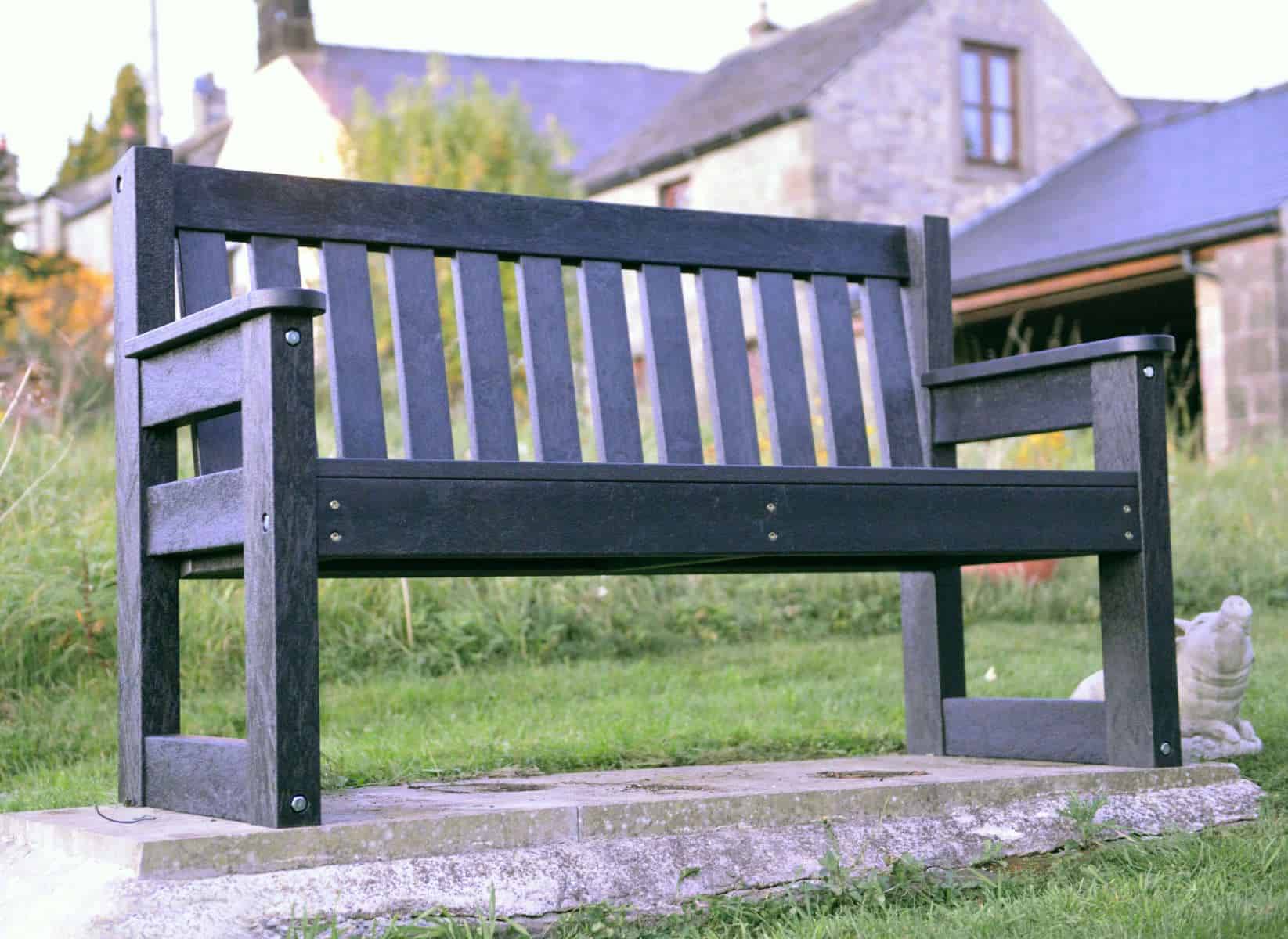 Recycled Plastic Park Bench Greendine Range Woodberry