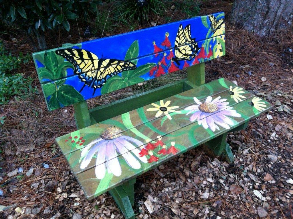 Painted Bench Google Search Bnke Gartenbank Bank
