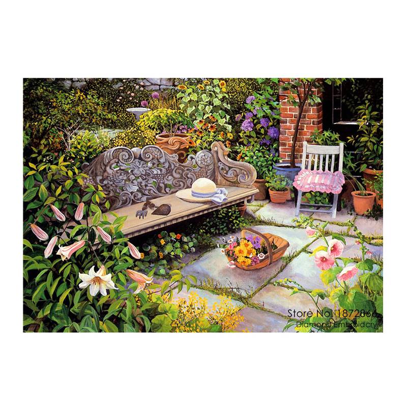 Huacan Diy D Diamond Painting Landscape Cross