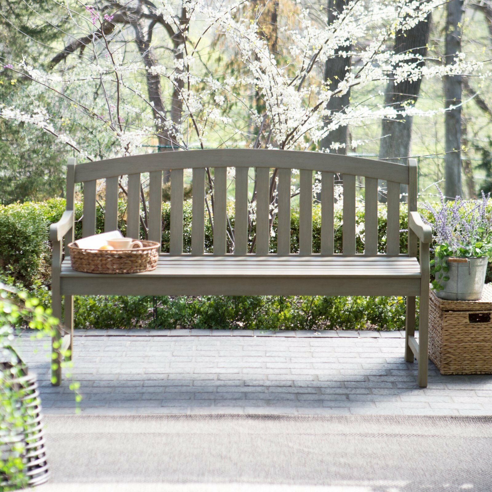 Front Porch Red Bench