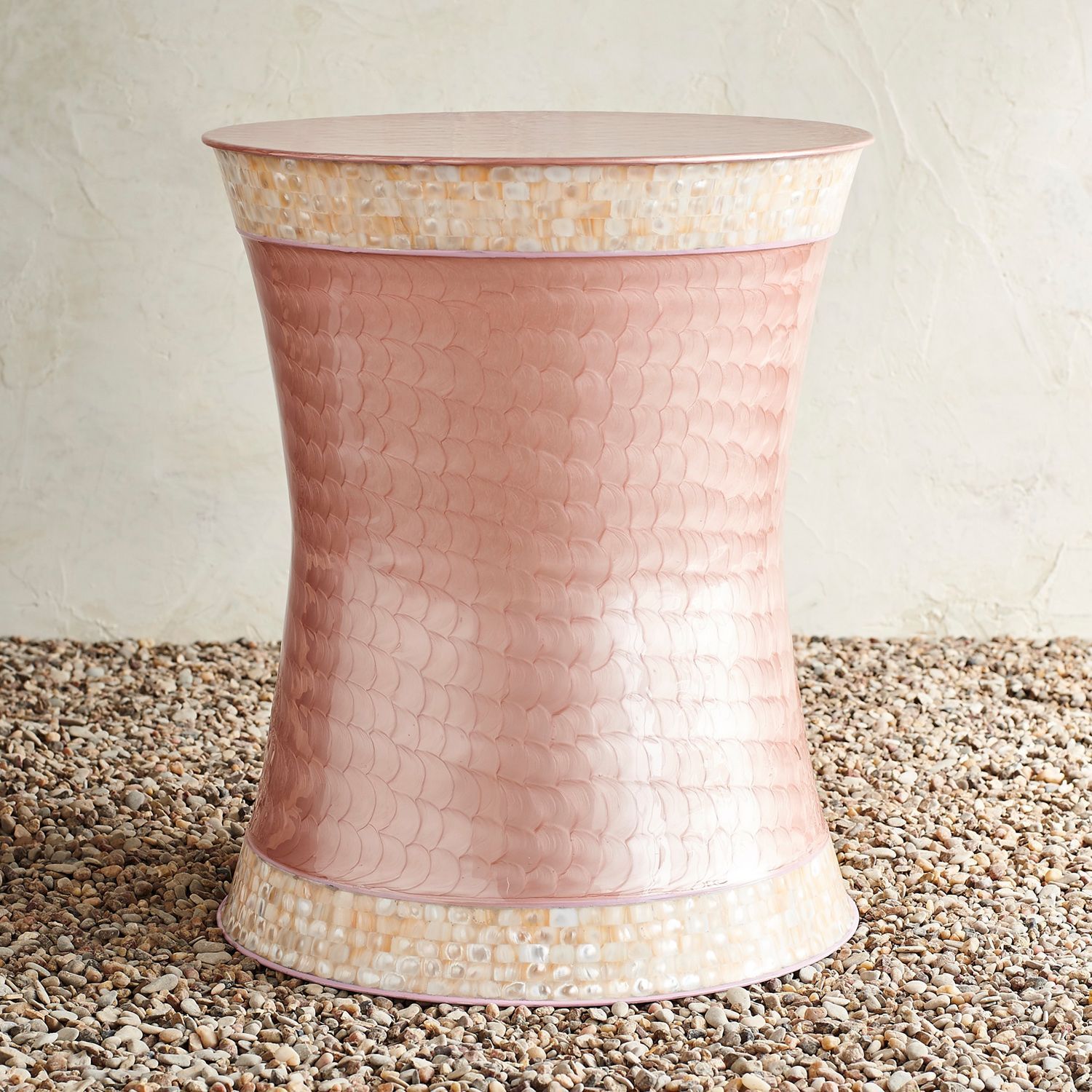 Navy Lattice Garden Stool Pier