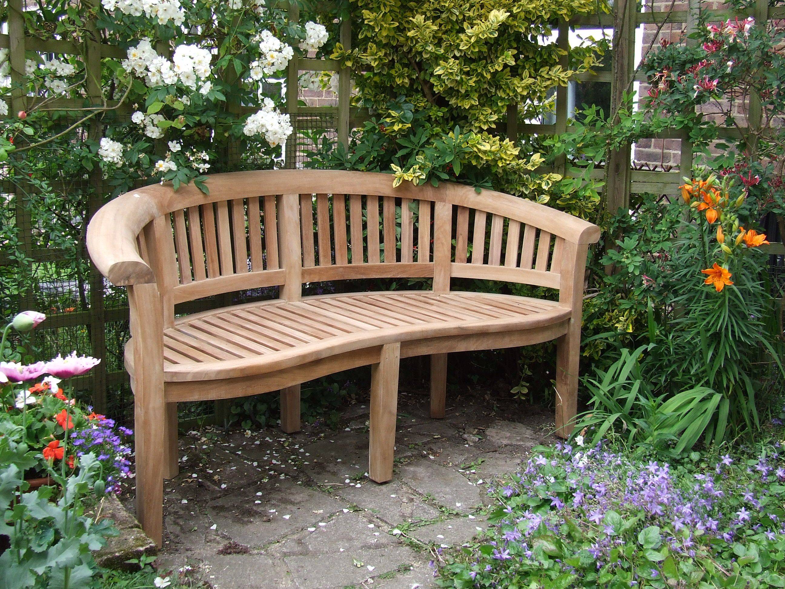 Teak Wood Chippendale Double Bench