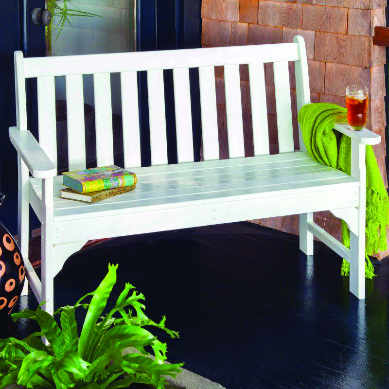 Recycled Plastic Garden Bench Rustic Outdoor Furniture
