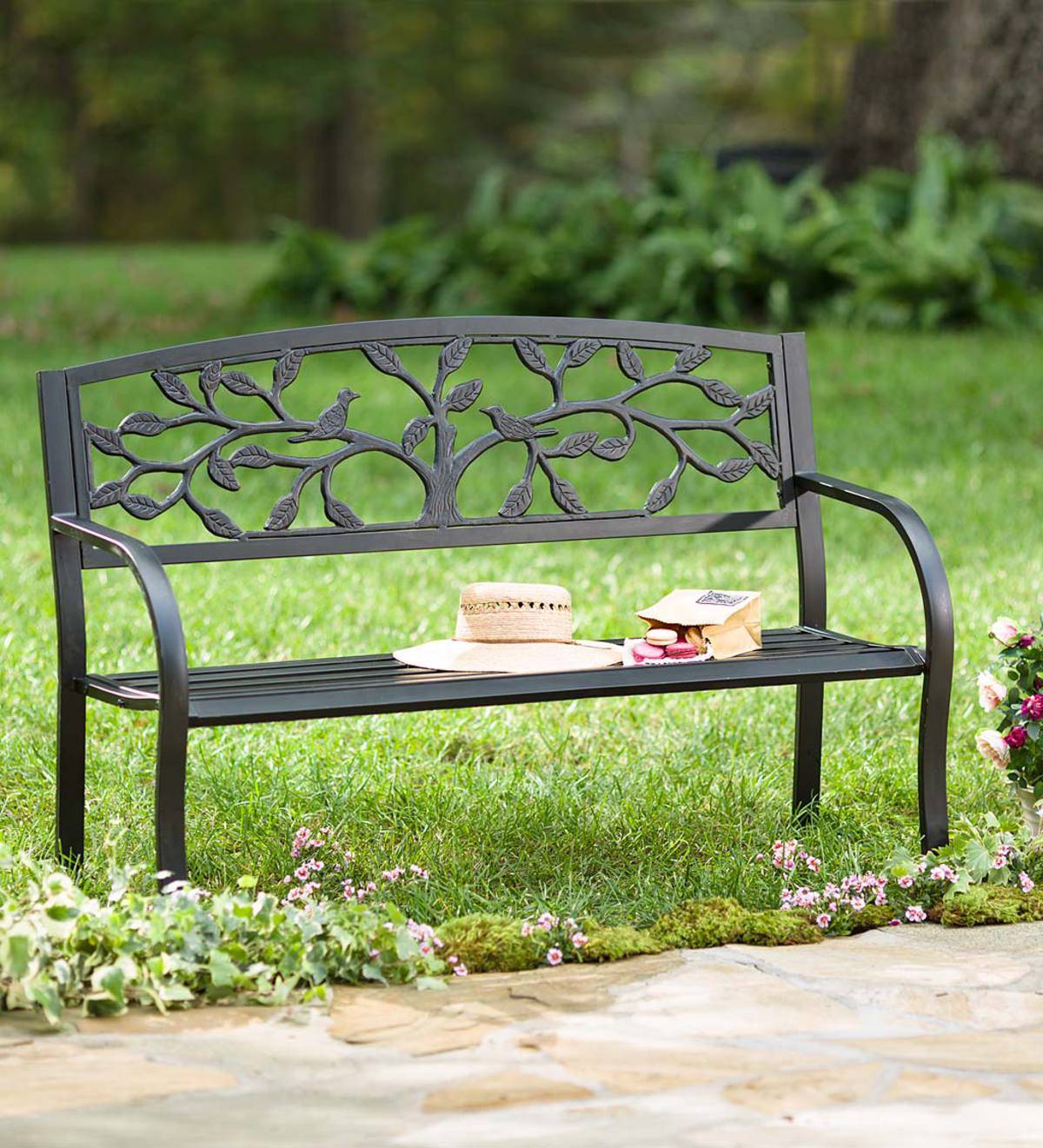 Black Metal Garden Bench Home Design Ideas
