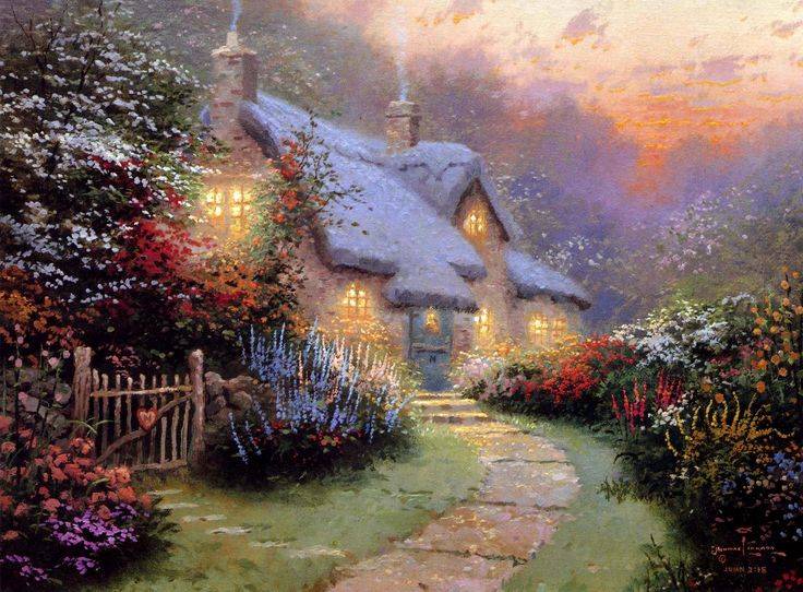 Garden Of Grace Thomas Kinkade Art Thomas Kinkade Paintings Kinkade