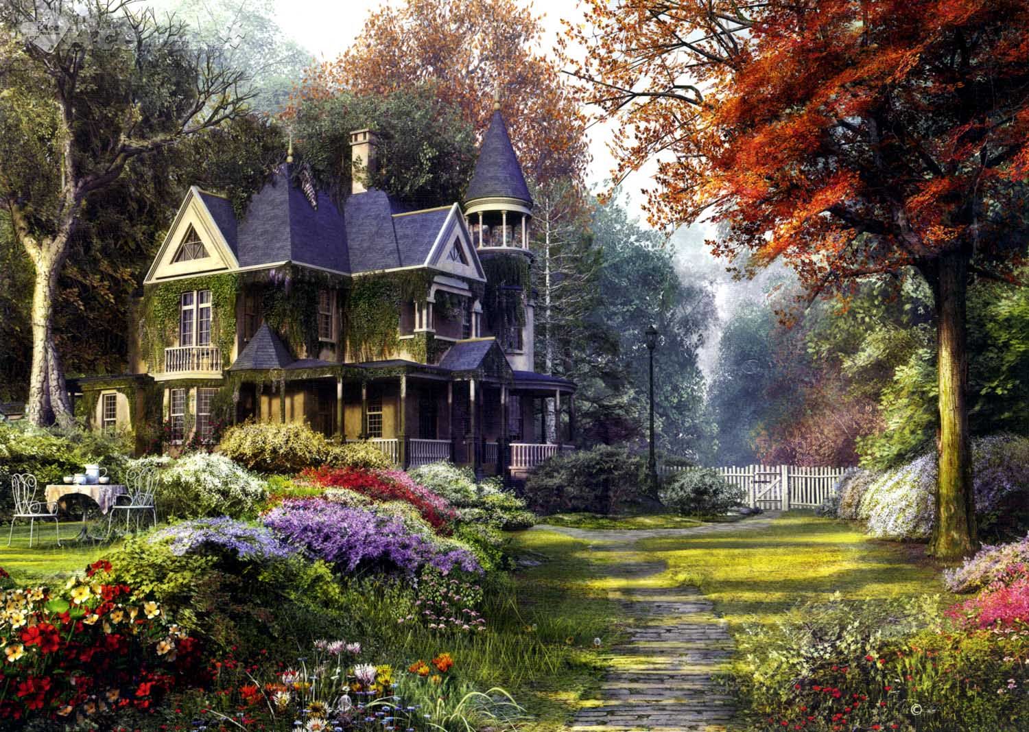 Thomas Kinkade Garden Painting