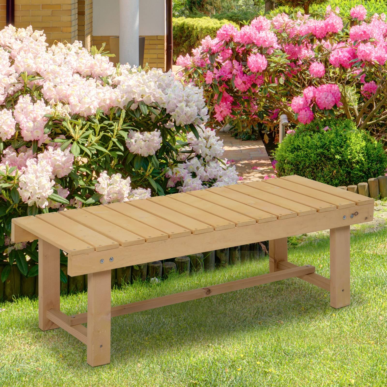 Traditional Hardwood Garden Patio Bench