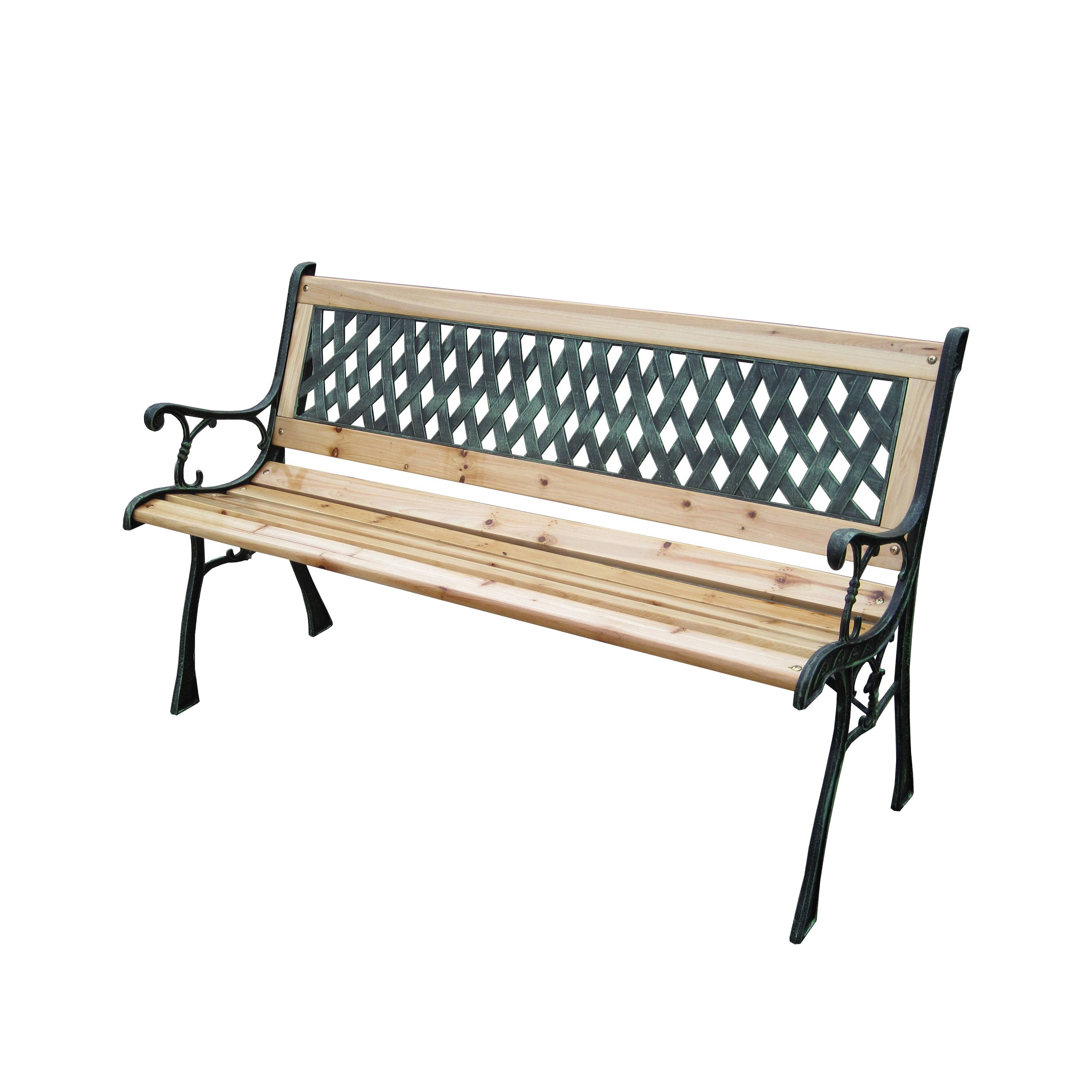 Achla Lattice Bench Decorative Garden Bench