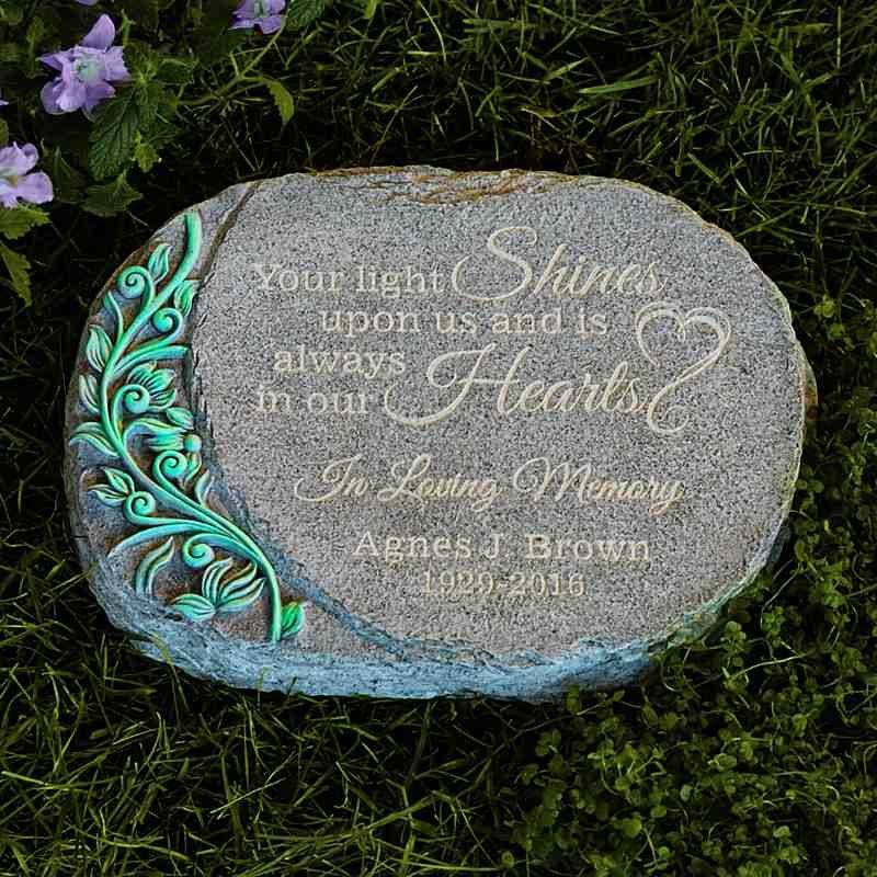 Engraved Memorial Garden Stone Sympathy