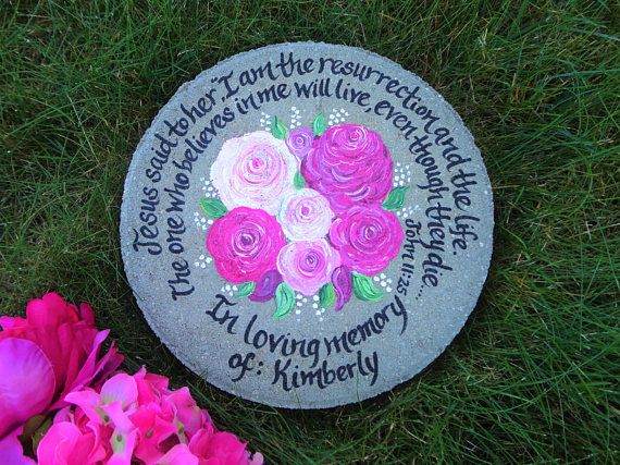 Personalzed Memorial Stepping Stone Memorial Gift Garden