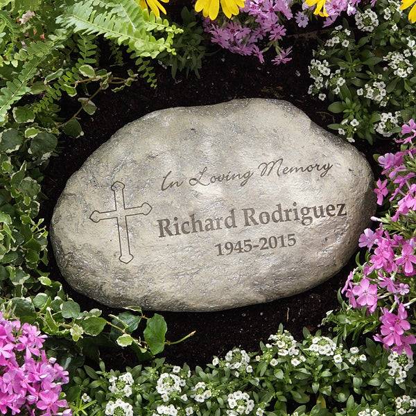 Engraved Memorial Heart Garden Stone Garden Stones