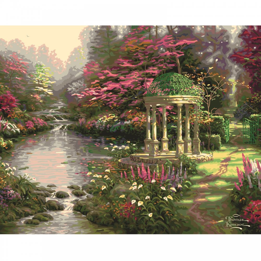 Gazebo Garden Of Prayer By Thomas Kinkade Thomas Kinkade Art
