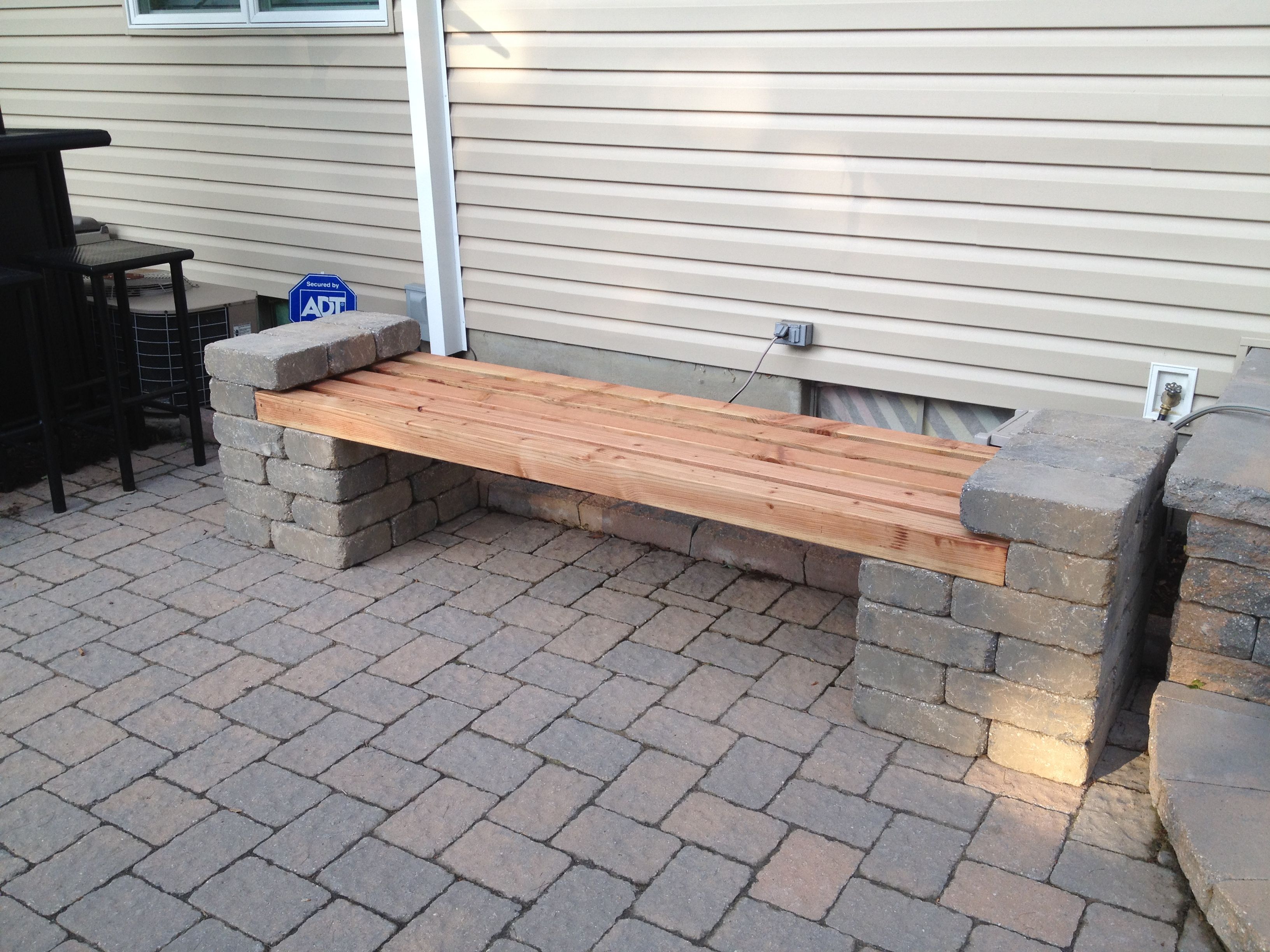 Diy Cinder Block Outdoor Bench The Ownerbuilder Network