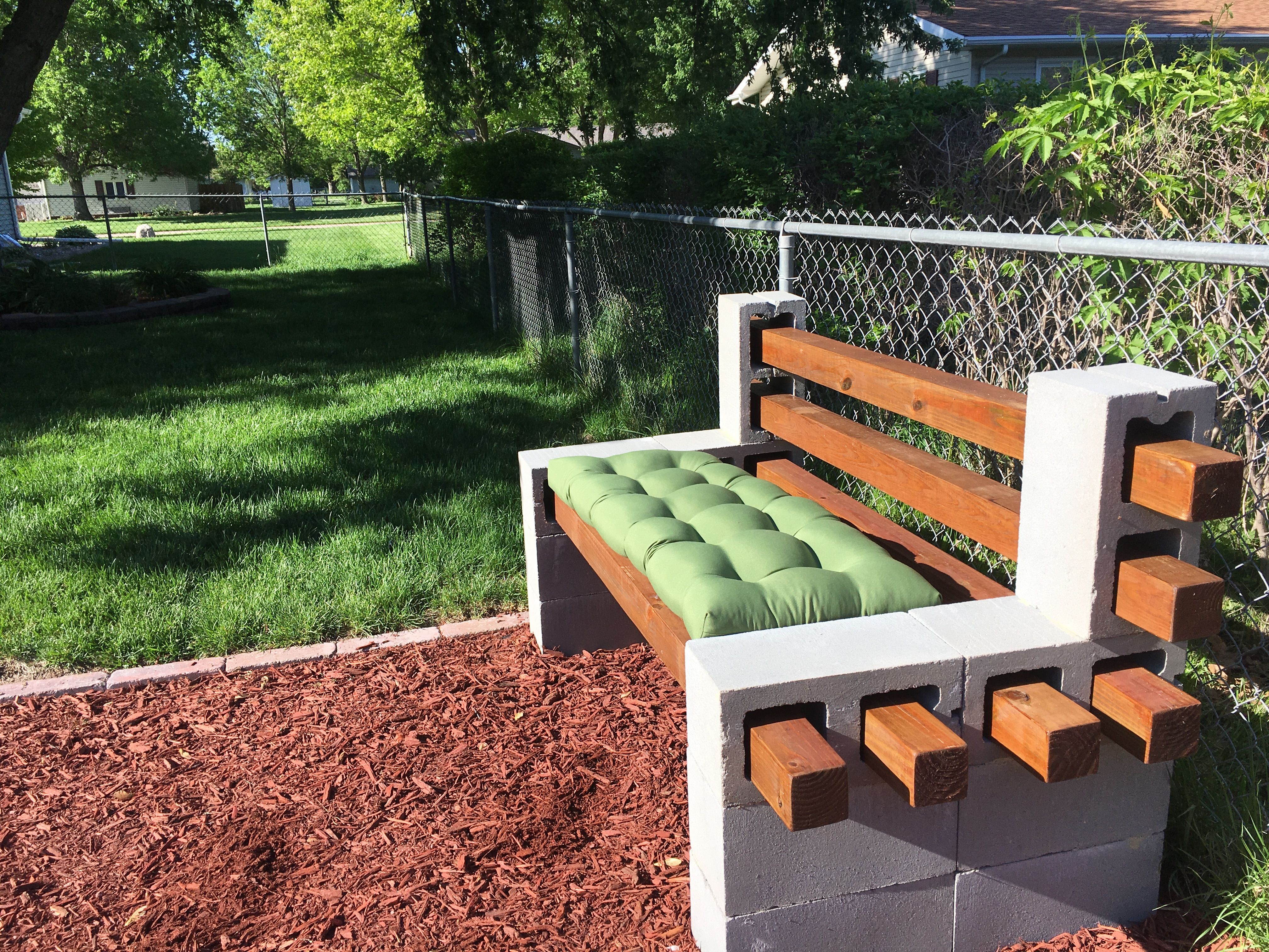 Patio Block And Wood Bench Patio Blocks