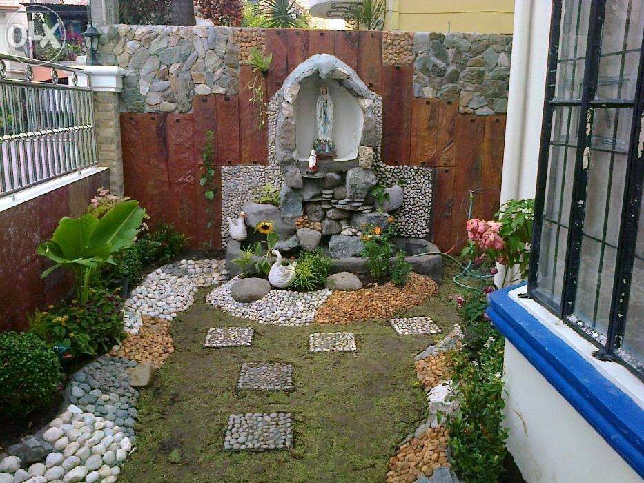 Backyard Shrine Brick Exterior House