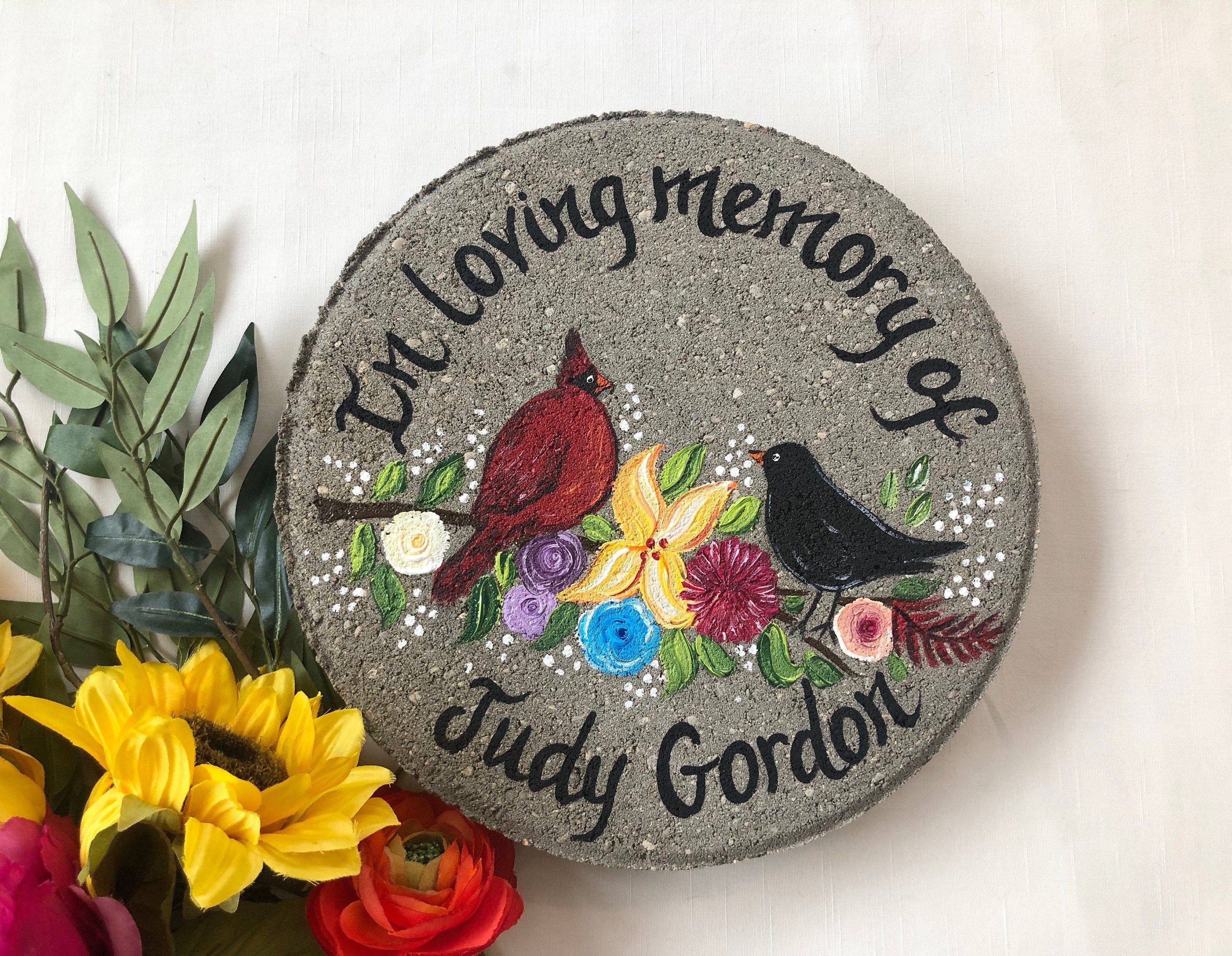 Memories Bloomed Sympathy Garden Stone Memorial Garden Stones