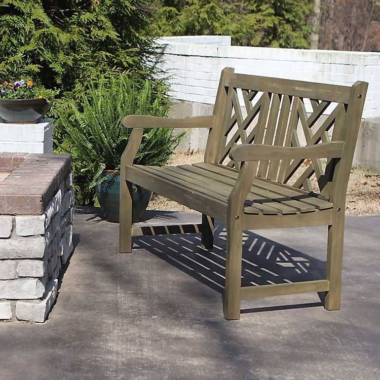 Traditional Two Seater Wooden Garden Bench